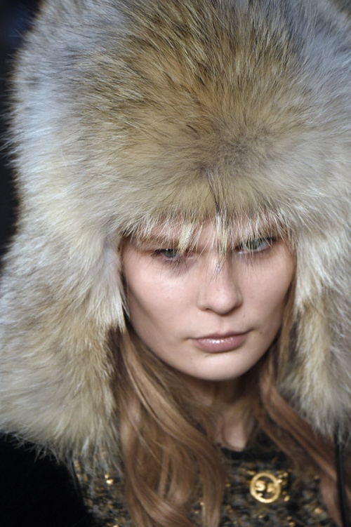 Fur hats at Sonia Rykiel (Credit: AFP Photo/ Martin Bureau)